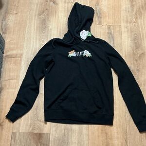 Hollister Black Hoodie with Floral Design